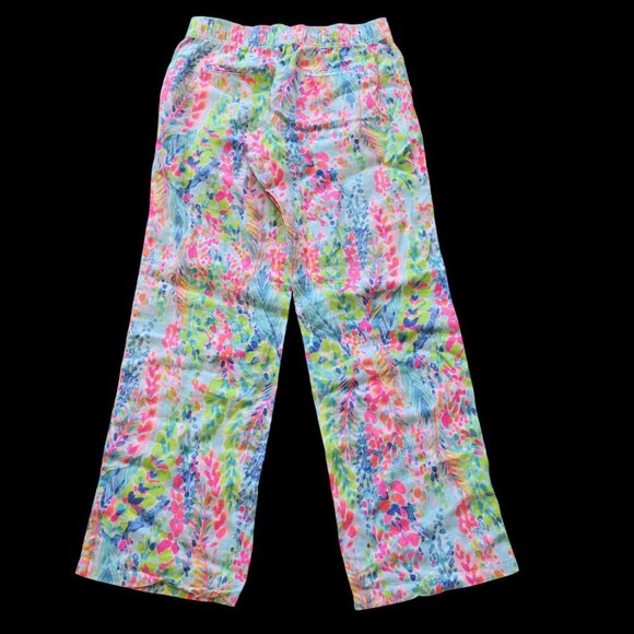 Lilly Pulitzer Catch the Wave Florita Linen Beach Pants Women's Medium - Picture 3 of 6